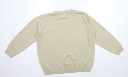 Womens UK Size L Merry gold Beige Pullover Jumper