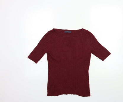 Womens UK Size 10 Marks and Spencer Red Pullover Jumper