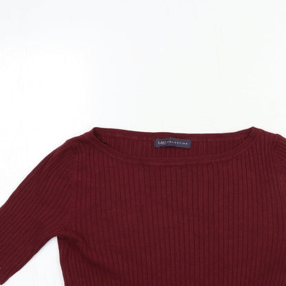 Womens UK Size 10 Marks and Spencer Red Pullover Jumper