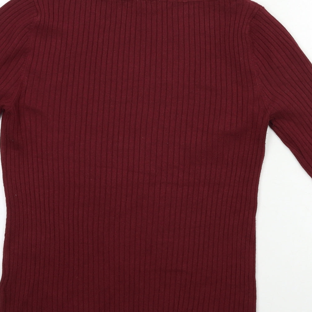 Womens UK Size 10 Marks and Spencer Red Pullover Jumper