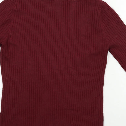 Womens UK Size 10 Marks and Spencer Red Pullover Jumper