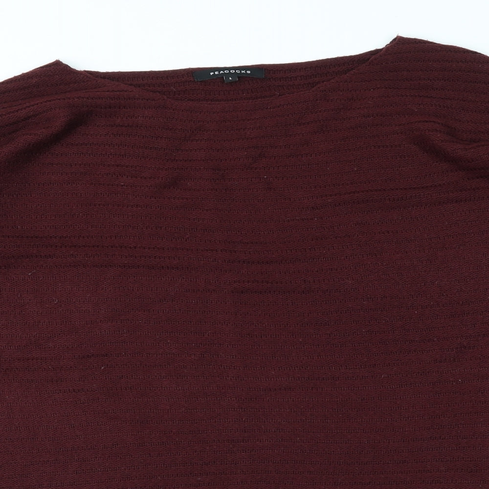 Peacokcs Womens Red   Pullover Jumper Size L