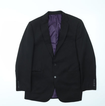 Mens UK Size 38 T&W Regular Black Suit Jacket