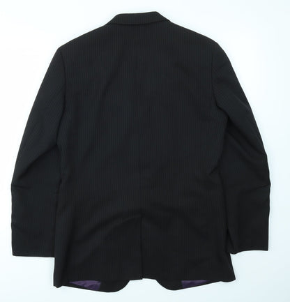 Mens UK Size 38 T&W Regular Black Suit Jacket