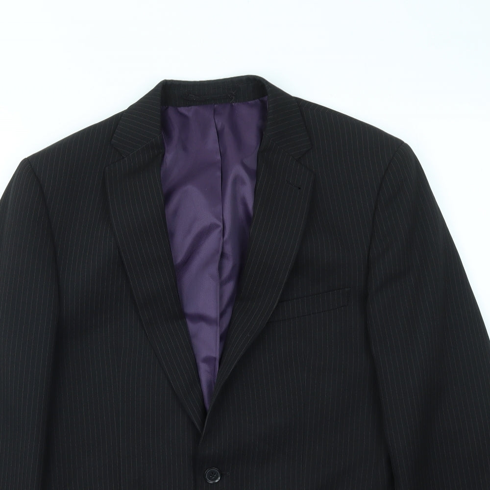 Mens UK Size 38 T&W Regular Black Suit Jacket