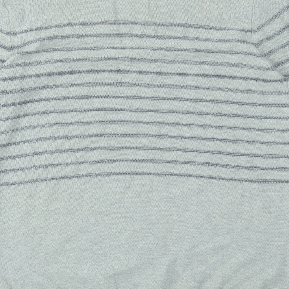 George Mens Grey Striped  Pullover Sweatshirt Size M