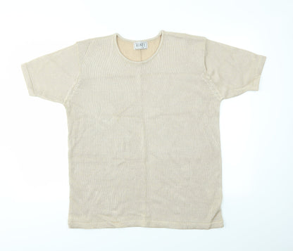 Womens UK Size L HONEY Gold Basic T-Shirt