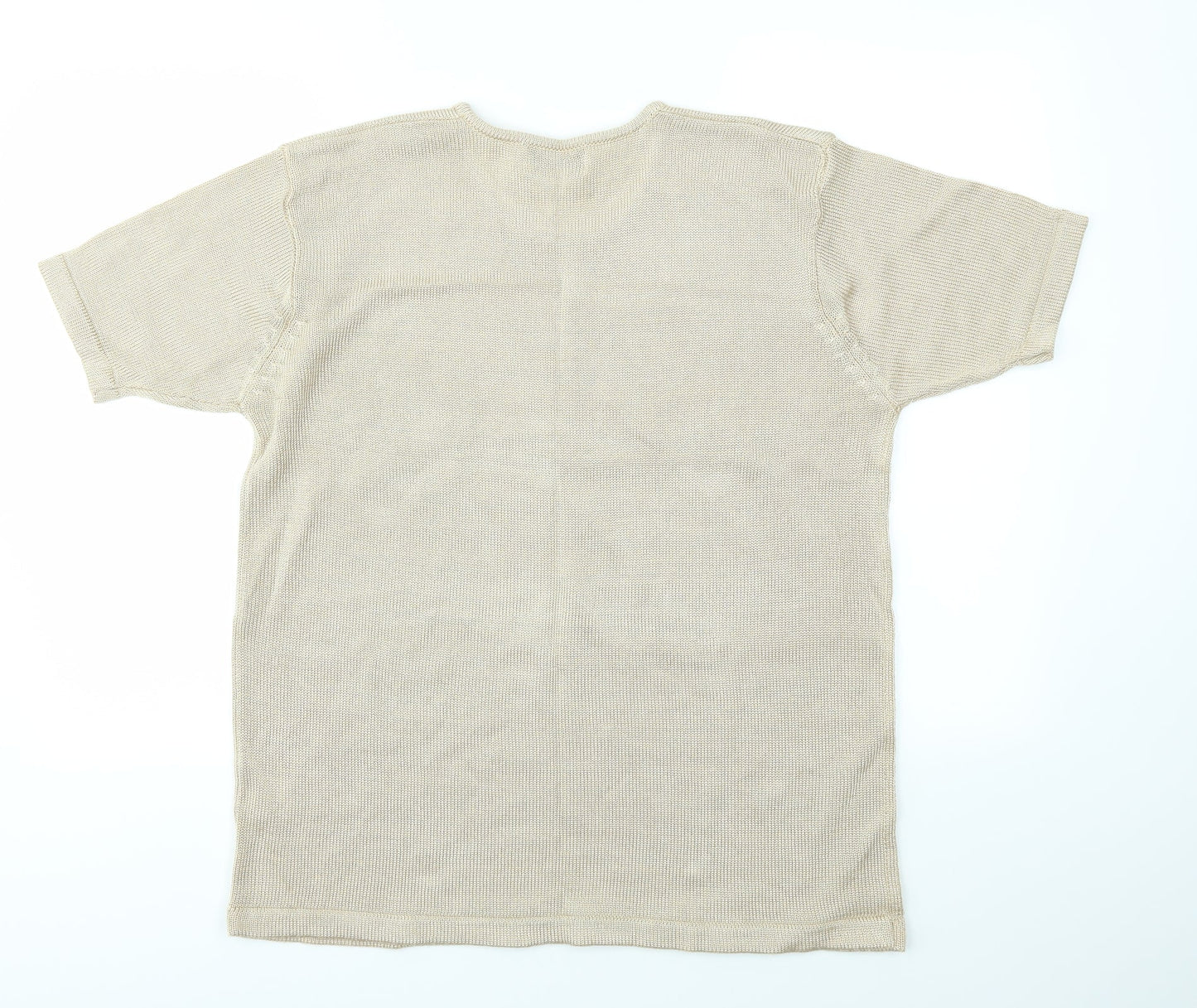 Womens UK Size L HONEY Gold Basic T-Shirt