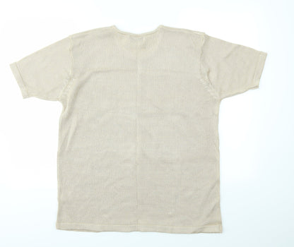 Womens UK Size L HONEY Gold Basic T-Shirt