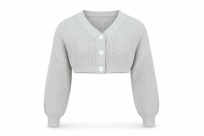 Womens UK Size S PRETTYLITTLETHING Grey Cardigan Jumper