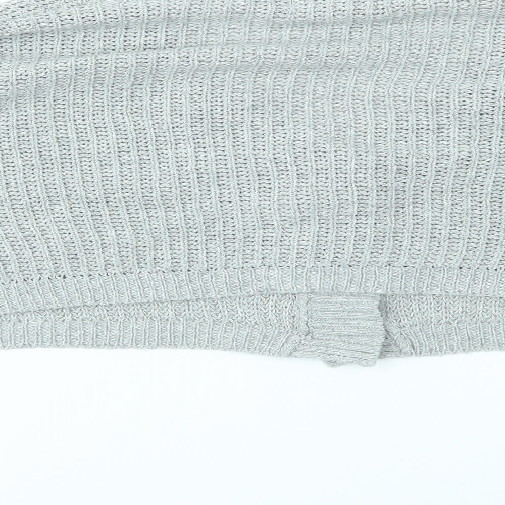 Womens UK Size S PRETTYLITTLETHING Grey Cardigan Jumper