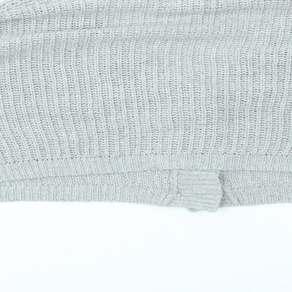 Womens UK Size S PRETTYLITTLETHING Grey Cardigan Jumper