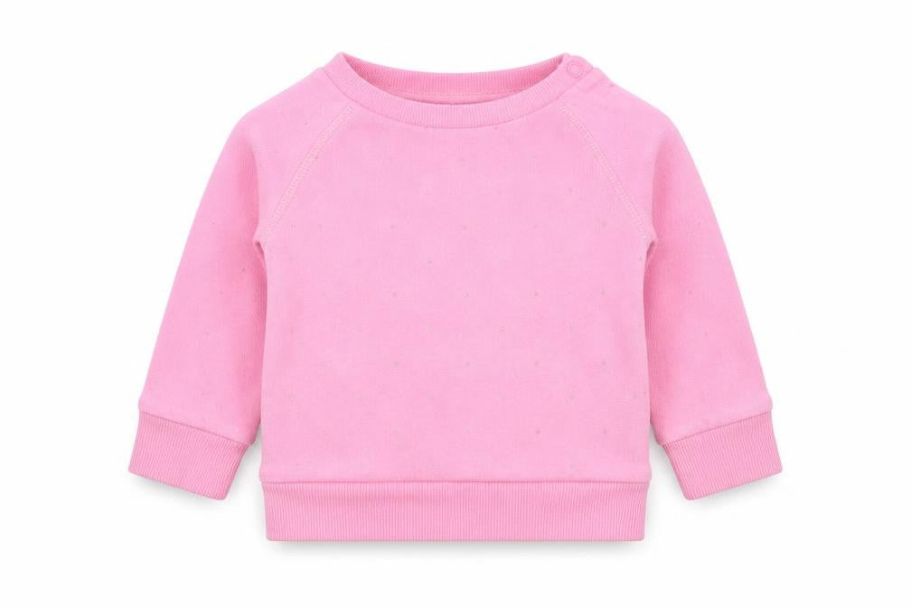 M Girls Pink Polka Dot  Pullover Jumper Size 9-12 Months