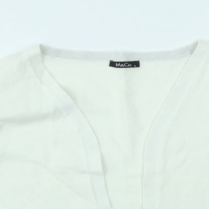 Womens UK Size 12 M&Co Ivory Cardigan Jumper