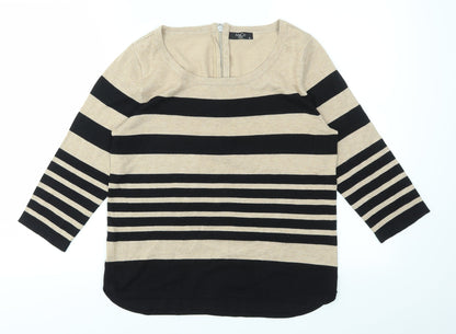 M&Co Womens Multicoloured Striped  Pullover Jumper Size 12