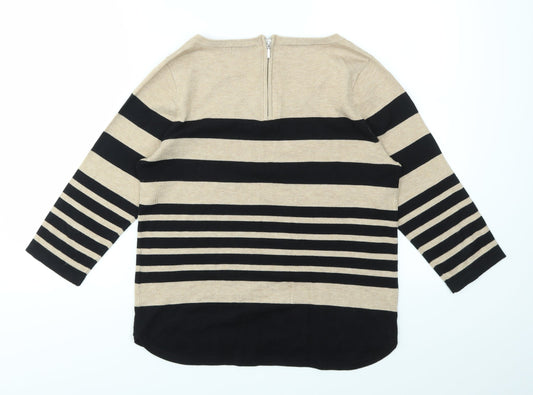 M&Co Womens Multicoloured Striped  Pullover Jumper Size 12
