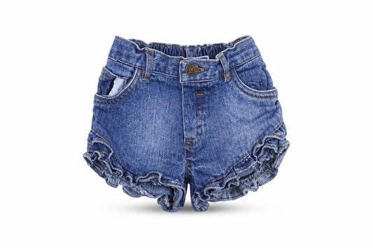Earlydays Girls Blue  Denim  Trousers Size 6-9 Months  - hotpants