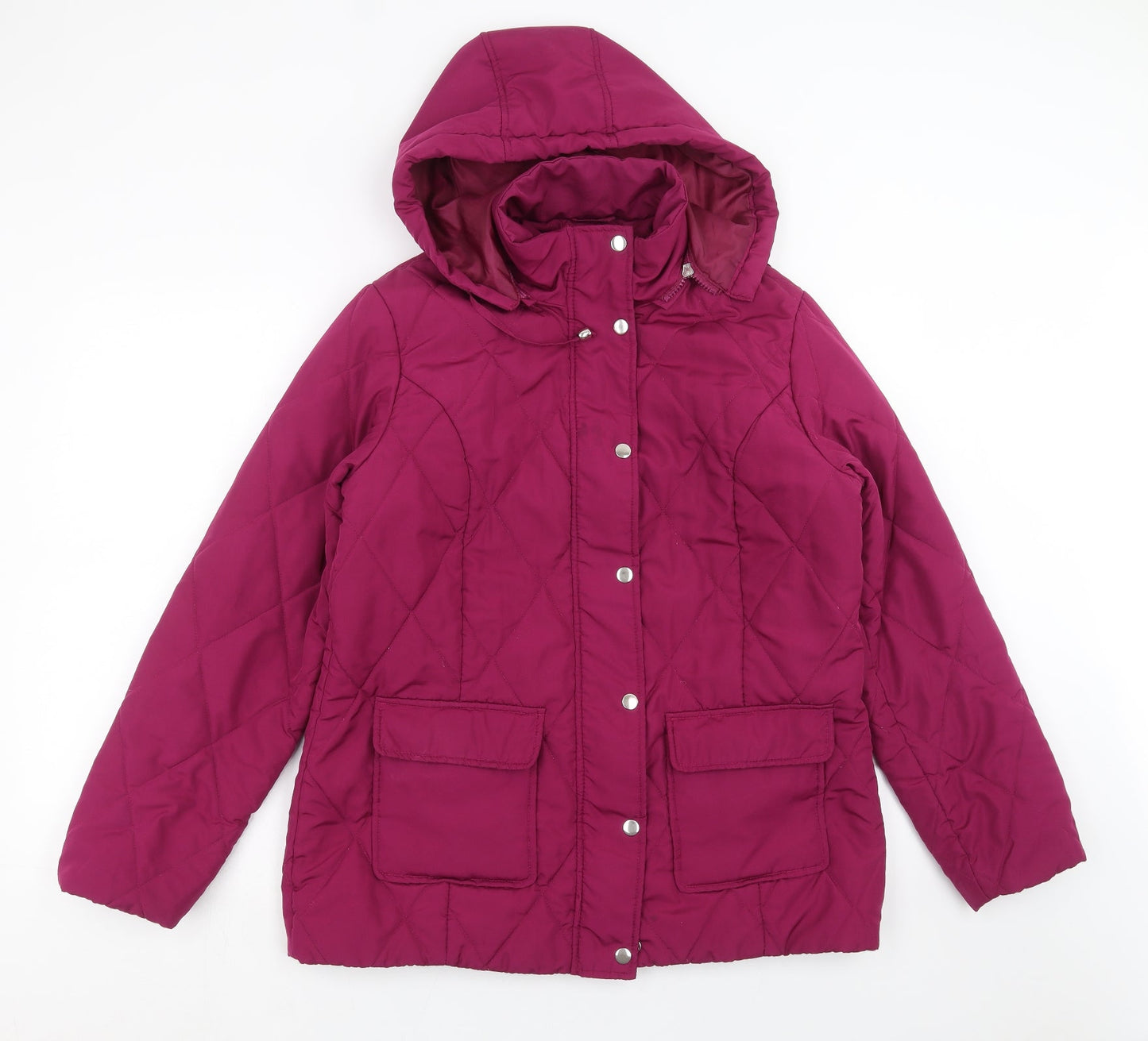 Womens UK Size 10 Damart Purple Quilted Coat