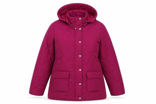 Womens UK Size 10 Damart Purple Quilted Coat