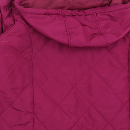 Womens UK Size 10 Damart Purple Quilted Coat