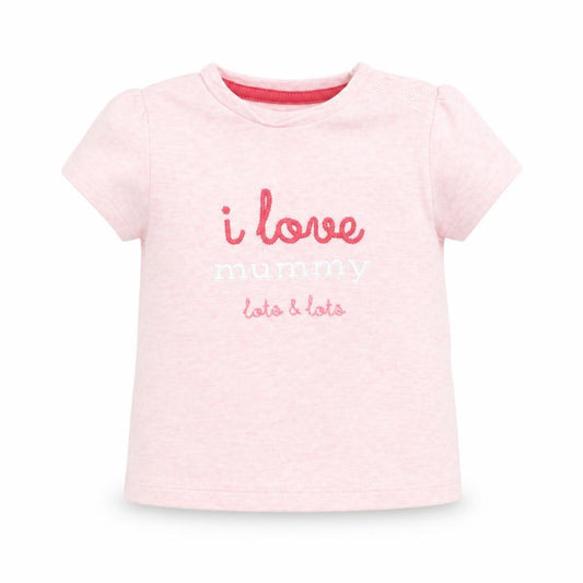 Marks and Spencer Girls Pink   Basic T-Shirt Size 6-9 Months  - I Love Mummy