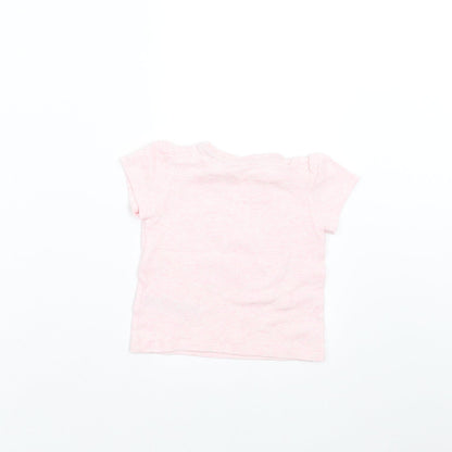 Marks and Spencer Girls Pink   Basic T-Shirt Size 6-9 Months  - I Love Mummy