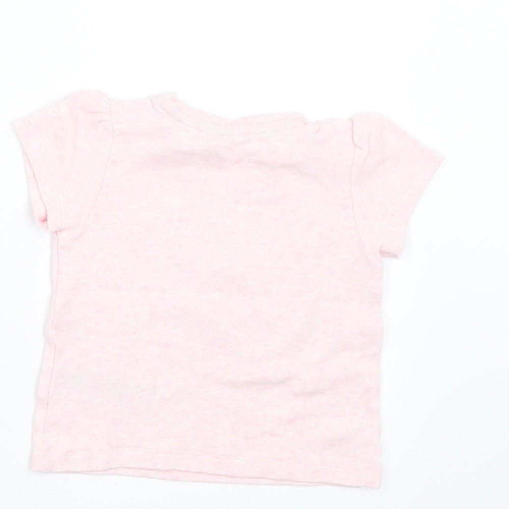 Marks and Spencer Girls Pink   Basic T-Shirt Size 6-9 Months  - I Love Mummy