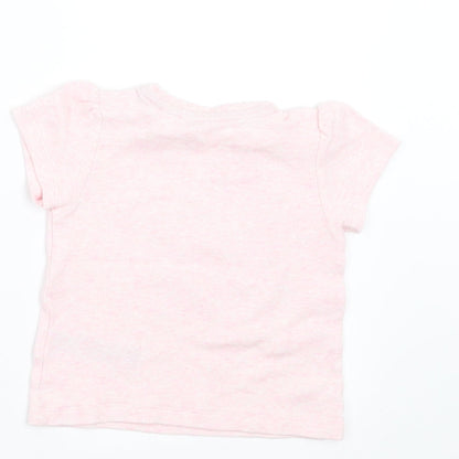 Marks and Spencer Girls Pink   Basic T-Shirt Size 6-9 Months  - I Love Mummy