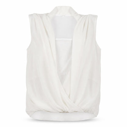 Womens UK Size L Preworn White Basic Blouse