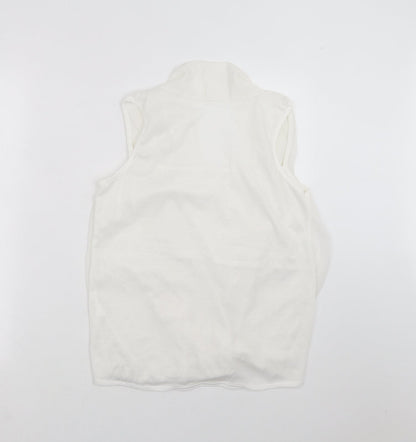 Womens UK Size L Preworn White Basic Blouse