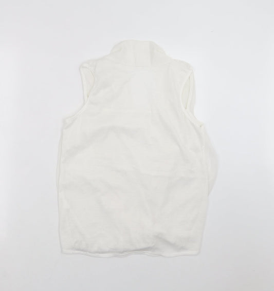 Womens UK Size L Preworn White Basic Blouse