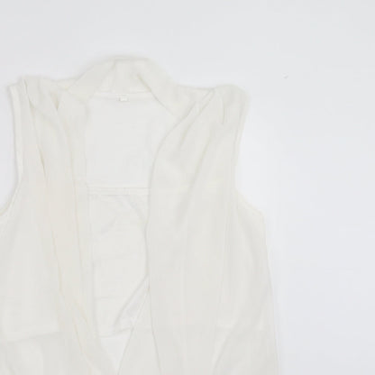 Womens UK Size L Preworn White Basic Blouse
