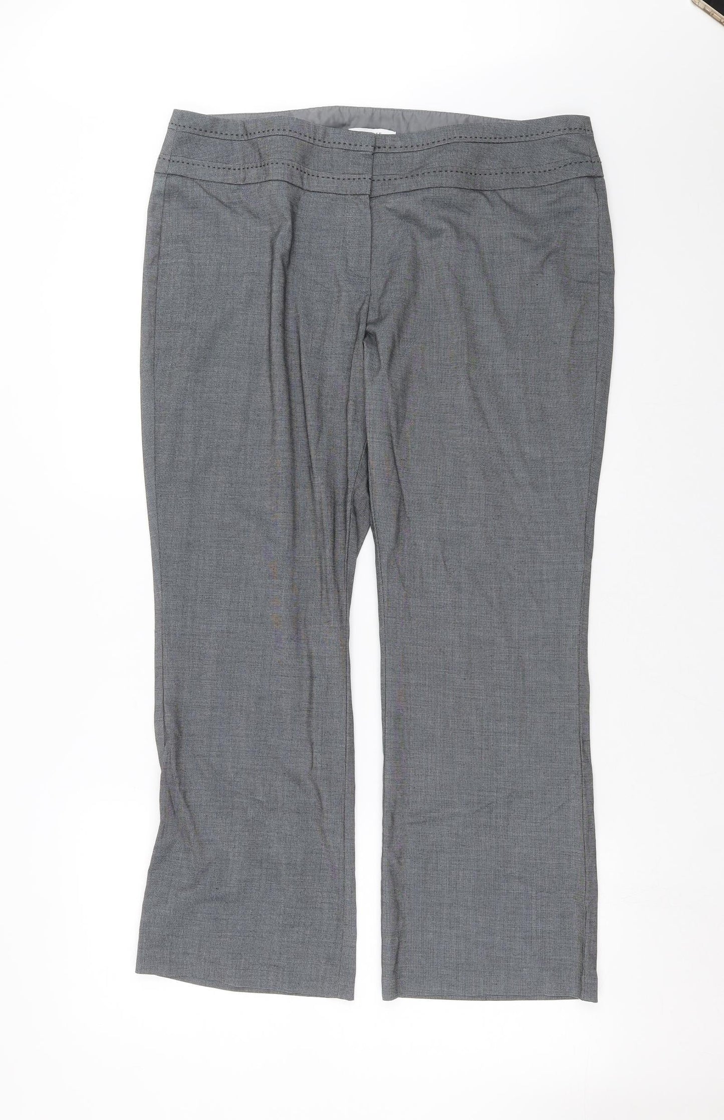 Womens UK Size 16 Debenhams Regular Fit  Grey Trousers