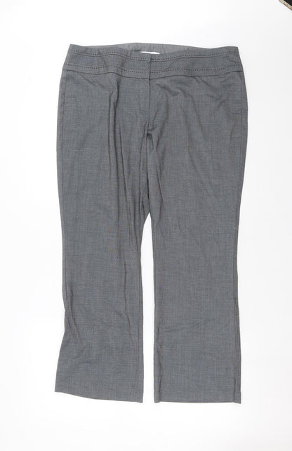 Womens UK Size 16 Debenhams Regular Fit  Grey Trousers