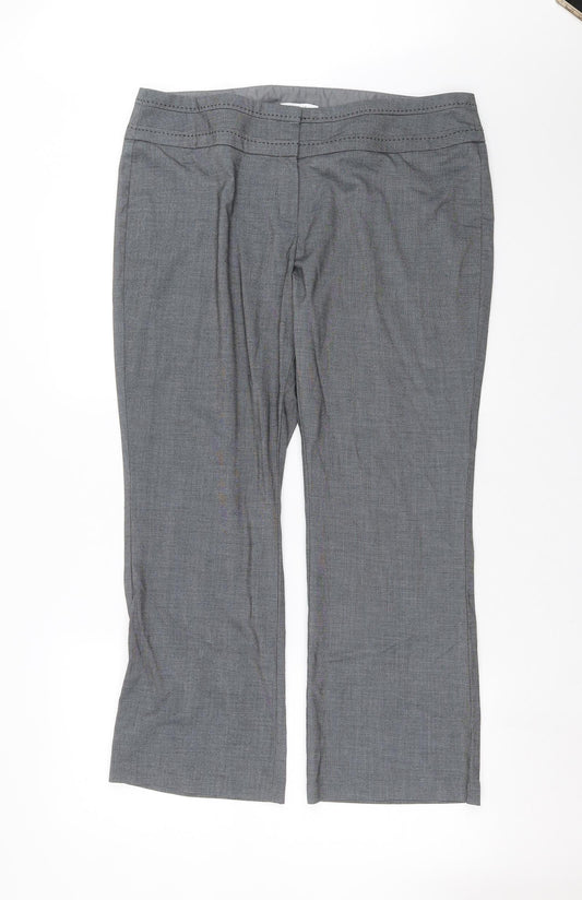 Womens UK Size 16 Debenhams Regular Fit  Grey Trousers
