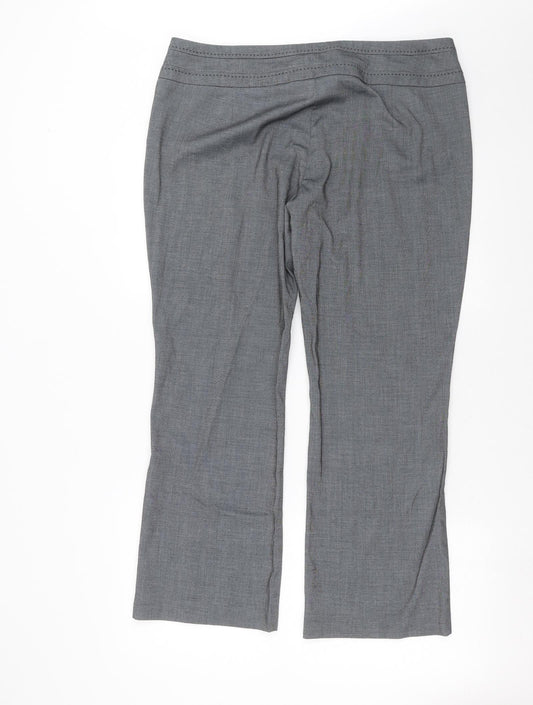 Womens UK Size 16 Debenhams Regular Fit  Grey Trousers
