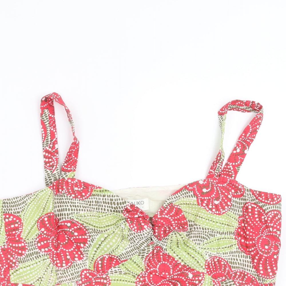 Womens UK Size 18 Kaliko Green Basic Blouse
