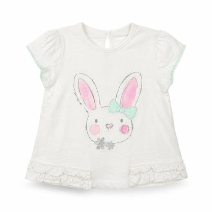 George  White   Basic T-Shirt Size 9-12 Months  - Rabbit
