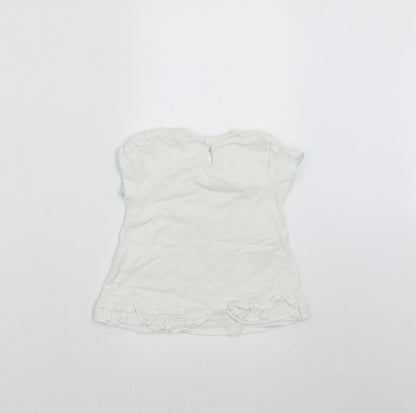 George  White   Basic T-Shirt Size 9-12 Months  - Rabbit
