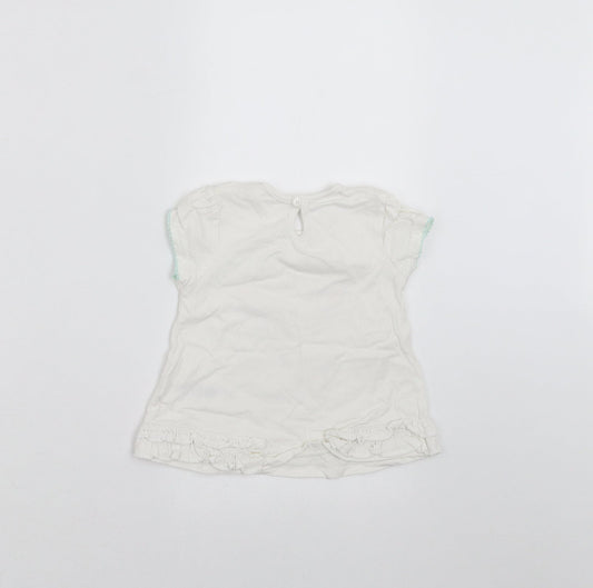 George  White   Basic T-Shirt Size 9-12 Months  - Rabbit