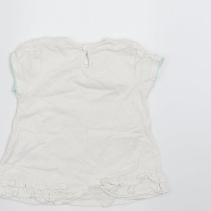 George  White   Basic T-Shirt Size 9-12 Months  - Rabbit