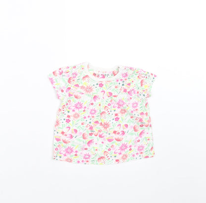 Nutmeg Girls Multicoloured Floral  Basic T-Shirt Size 6-9 Months