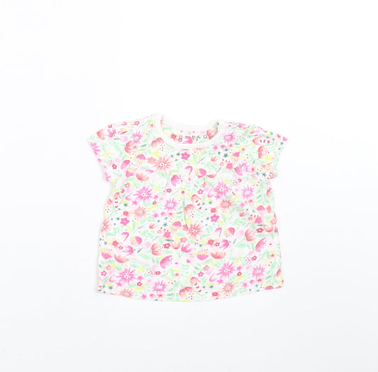 Nutmeg Girls Multicoloured Floral  Basic T-Shirt Size 6-9 Months