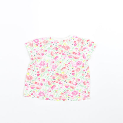 Nutmeg Girls Multicoloured Floral  Basic T-Shirt Size 6-9 Months