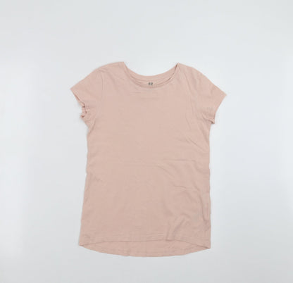 H&M Girls Pink   Basic T-Shirt Size 12 Years