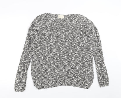New Look Womens Grey  Knit Pullover Jumper Size S