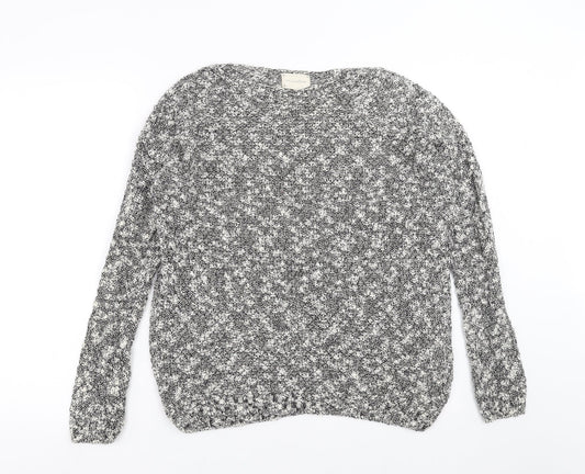 New Look Womens Grey  Knit Pullover Jumper Size S