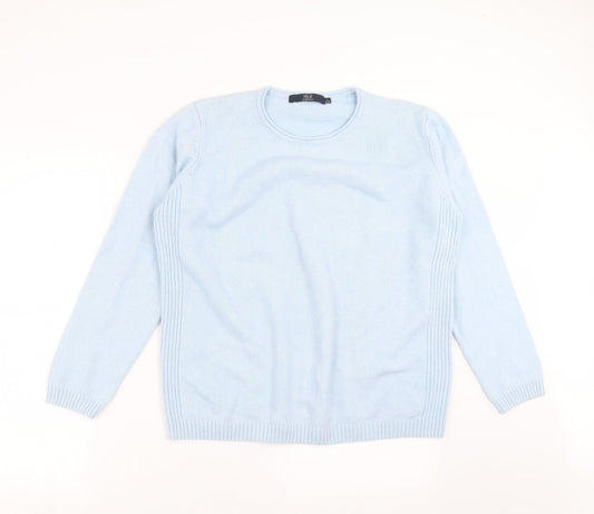 Womens UK Size L ISLE Blue Pullover Jumper