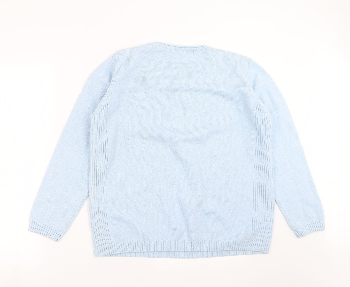 Womens UK Size L ISLE Blue Pullover Jumper