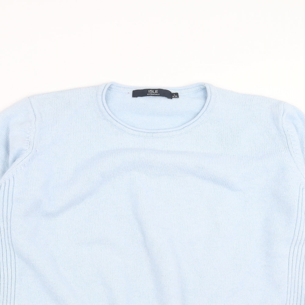 Womens UK Size L ISLE Blue Pullover Jumper